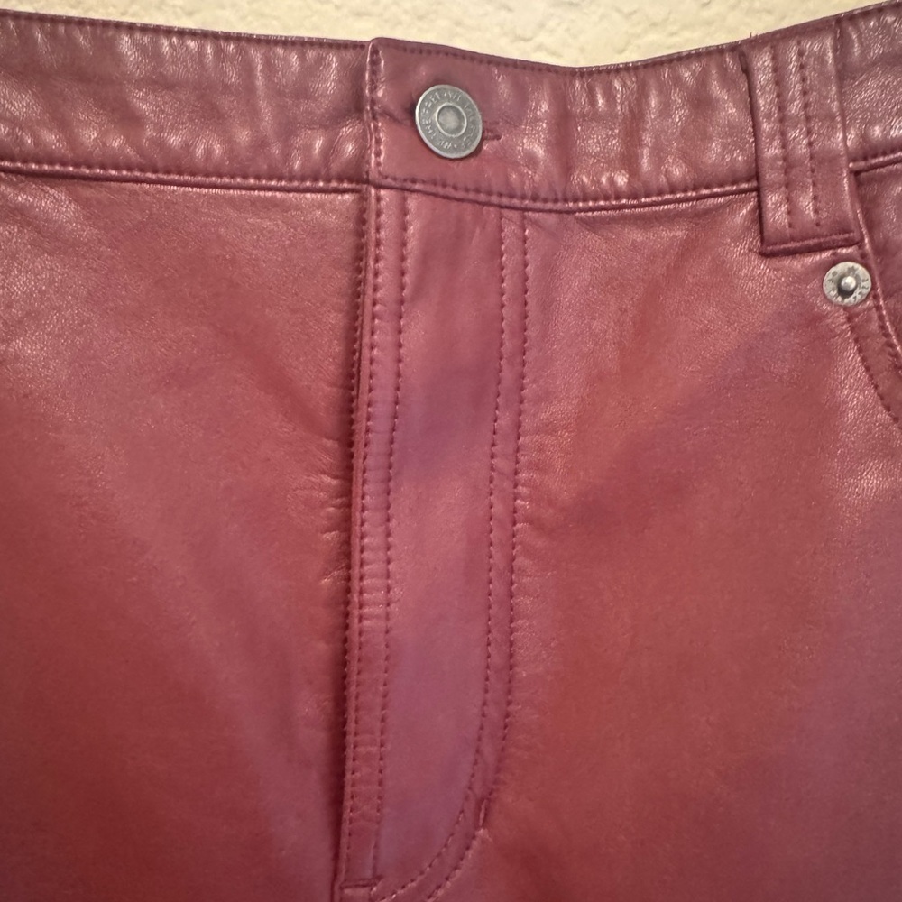Free People City Slicker Faux Leather Maxi Skirt - Red Jasper - NWT - 6 - Picture 6 of 7